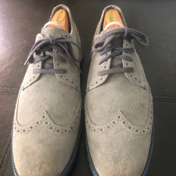 Cole Haan Zerogrand Wingtip Oxford Gray Suede Sz 9 main image 6